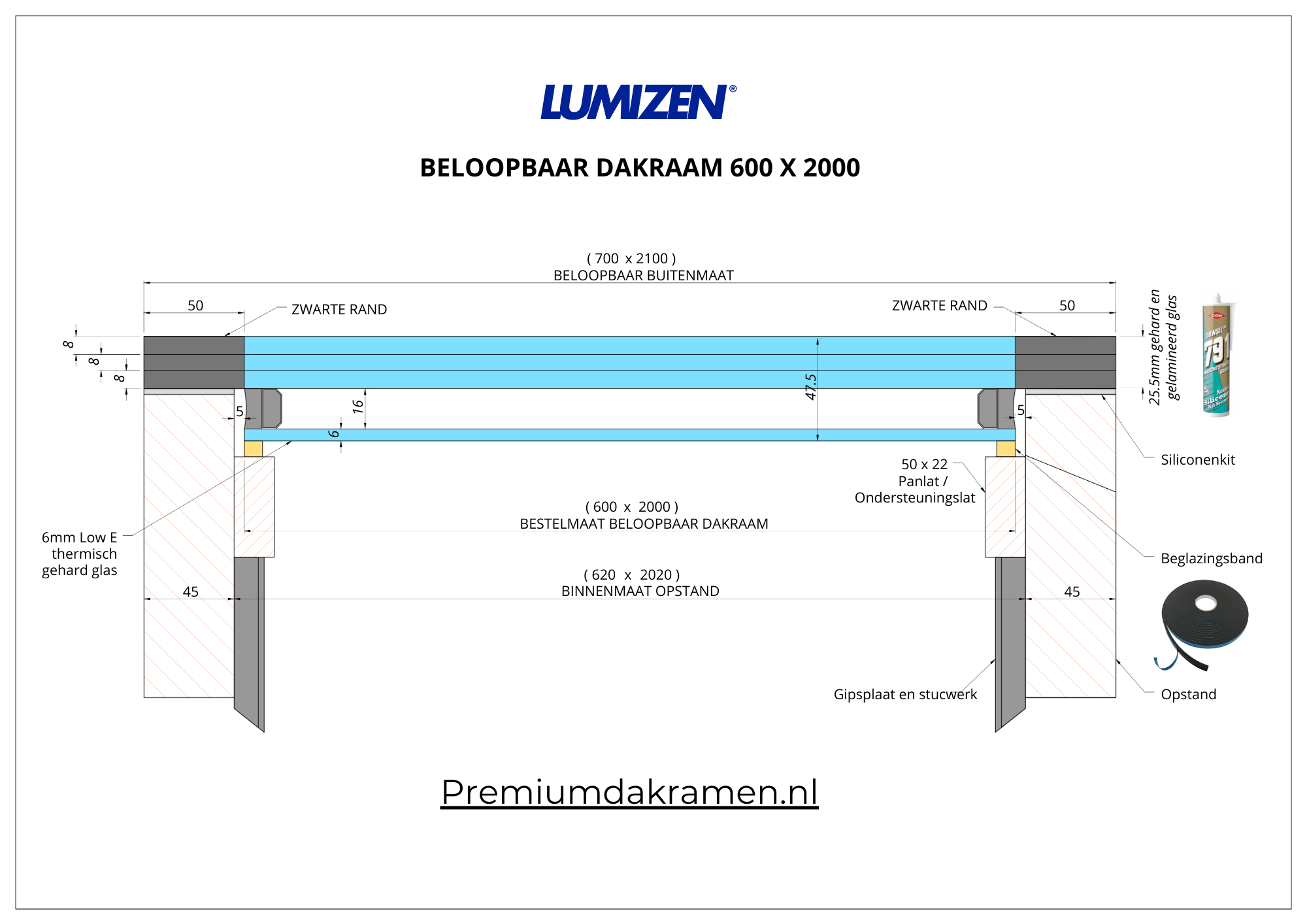 Dakraam Beloopbaar van Premium Dakramen