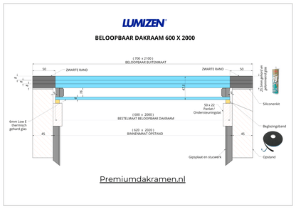 Dakraam Beloopbaar van Premium Dakramen